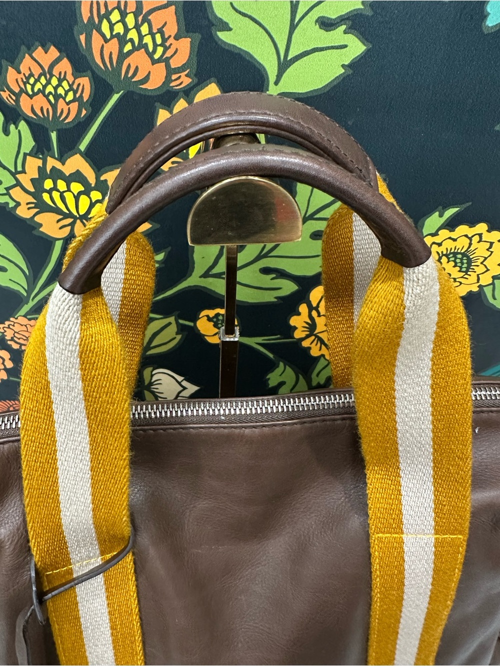 Bally Taprus Brown Leather Travel Tote Weekender Bag Lock Key & Pouch - Picture 9 of 16